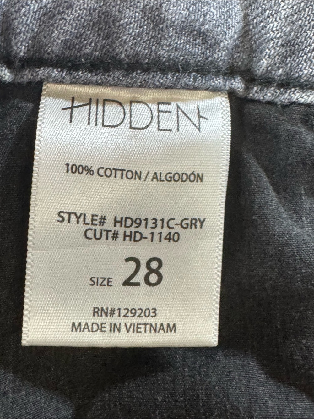 Hidden Jeans Nori Wide Leg Crop Grey Denim NWT Exposed Button Raw Hem 90s Skater - Picture 9 of 9